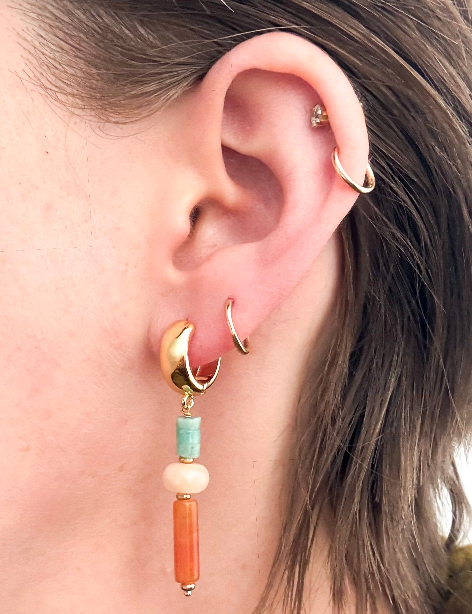 Made Community - Gemmy Stick Drop Hoop Earring