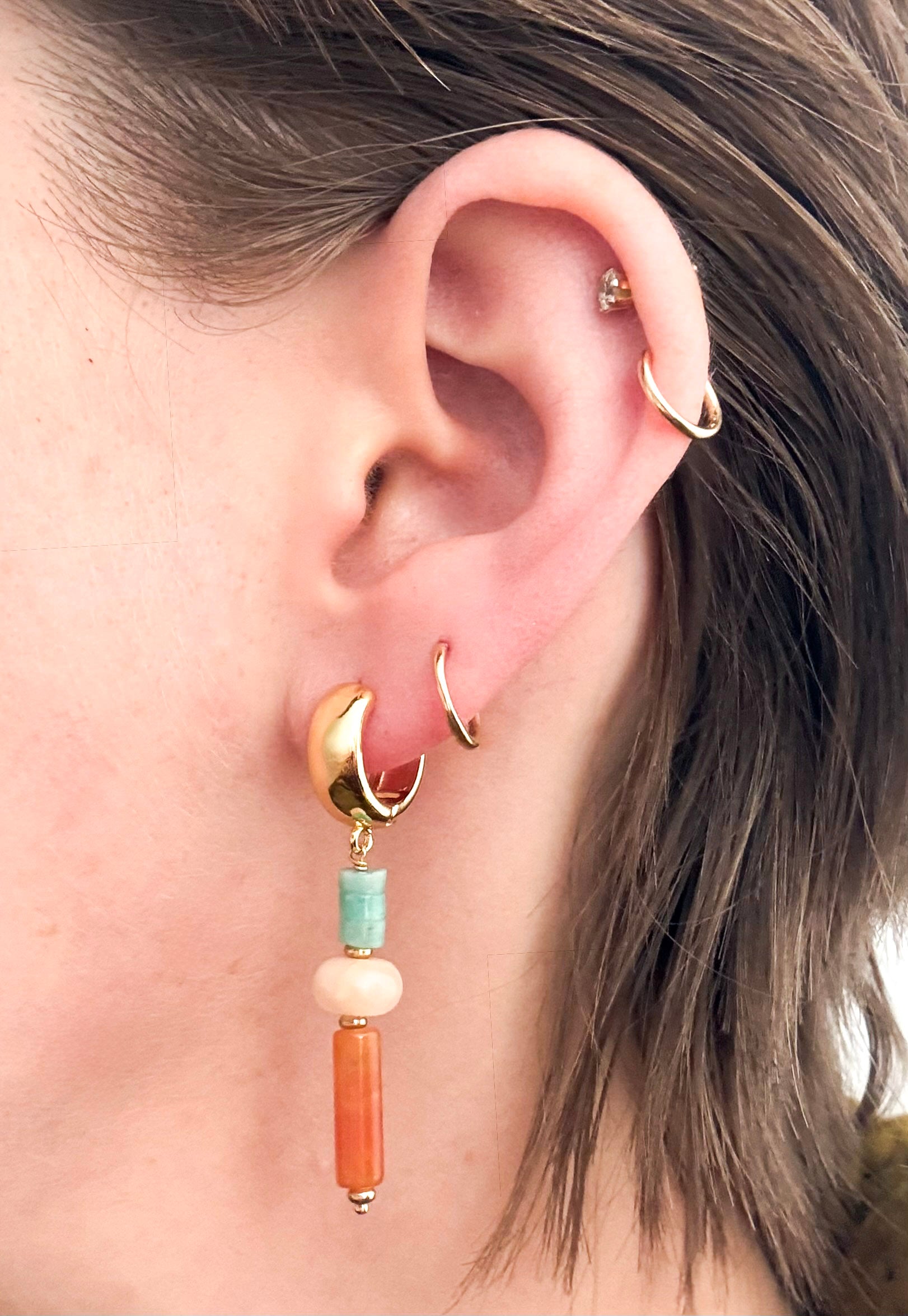 Made Community - Gemmy Stick Drop Hoop Earring