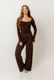 Rumored - Be Mine Long Sleeve Top | Expresso