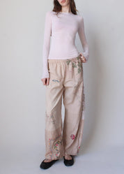 American Recycled Clothing - Embroidered Pieced Pant