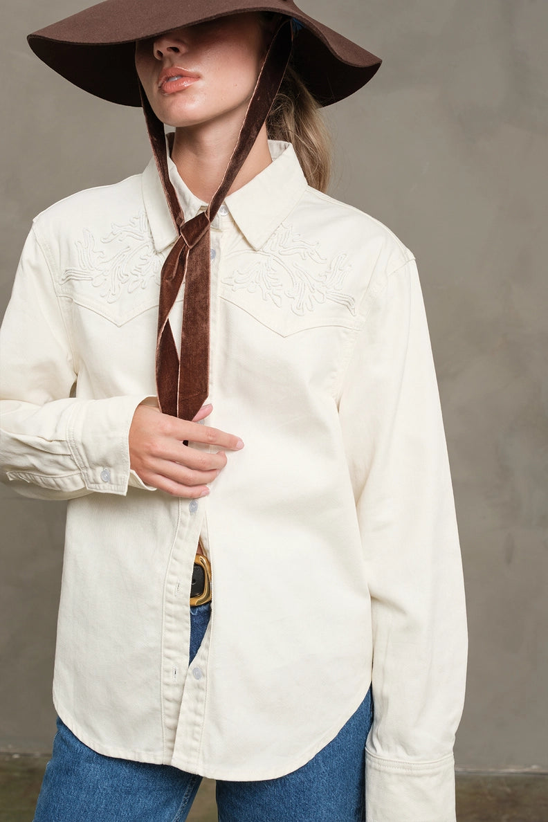 RAISONNEL - Embroidered Western Shirt