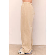 Blank Lab - Cotton Terry Wide Leg Pants | Chalk