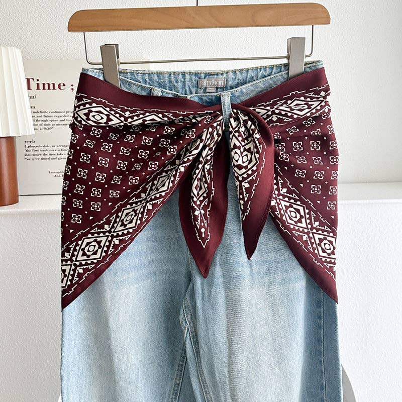 Pattern Silk Scarf | Multiple Colors