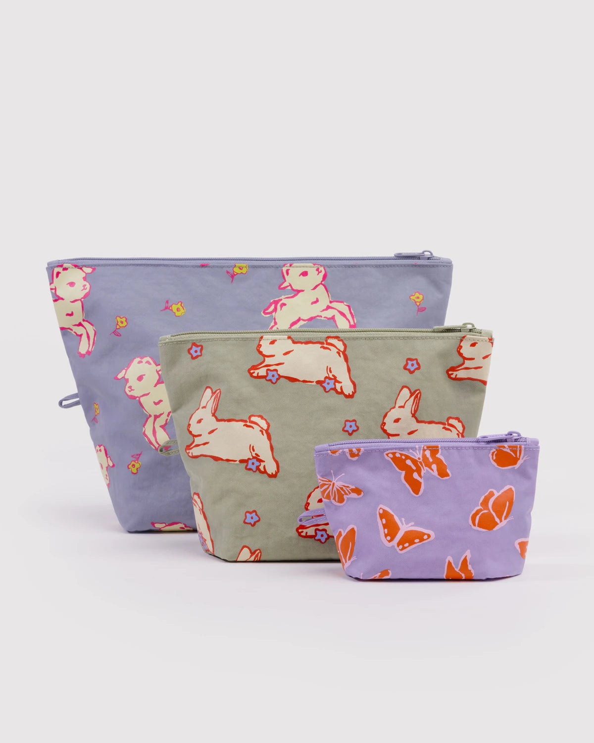Baggu - Go Pouch Set | Spring Animals