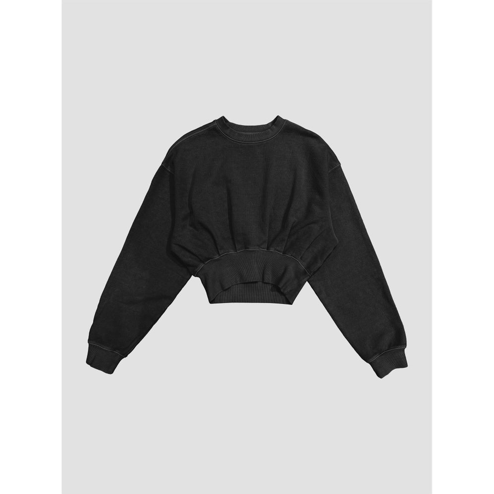 Blank Lab - Cropped Balloon Sweatshirt | Black