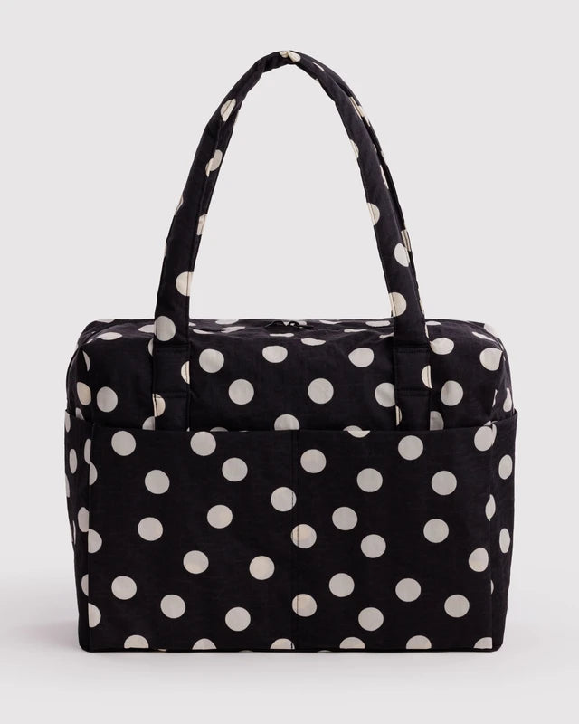 Baggu - Cloud Carry-on | Black and Cream Polka Dot
