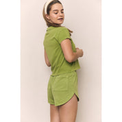 Blank Lab - Cotton Jersey Collar Tee | Peridot