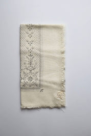 Eco Raw Studio - Classic Print Naturally Dyed Bandana | Cream with Black Ink