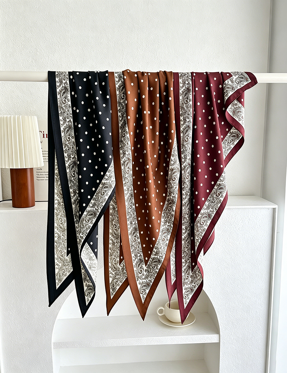 Pattern Silk Scarf | Multiple Colors
