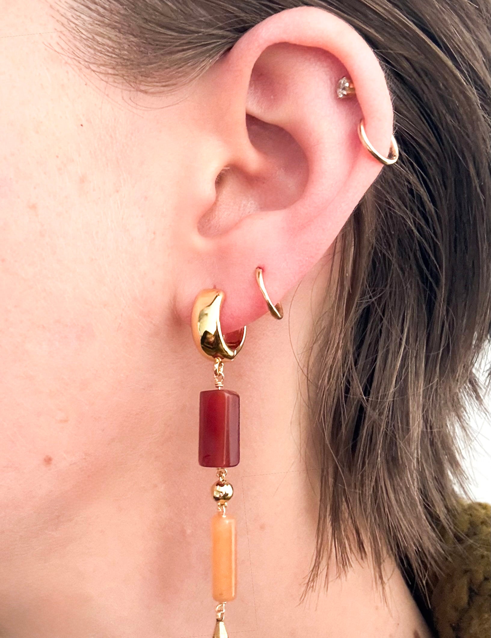 Made Community - Gem Ball Dangle Earrings