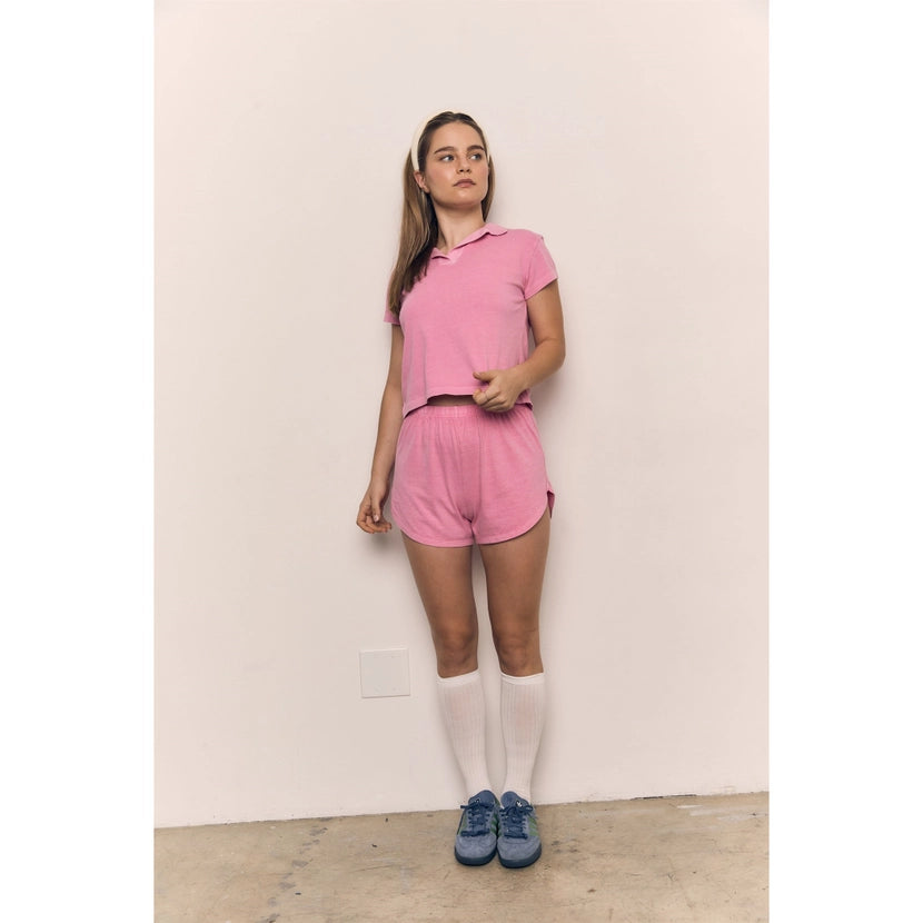 Blank Lab - Cotton Jersey Dolphin Short | Pink