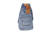 Sun's Out - Mid-Rise Upcycled Denim Straight-Cut Shorts