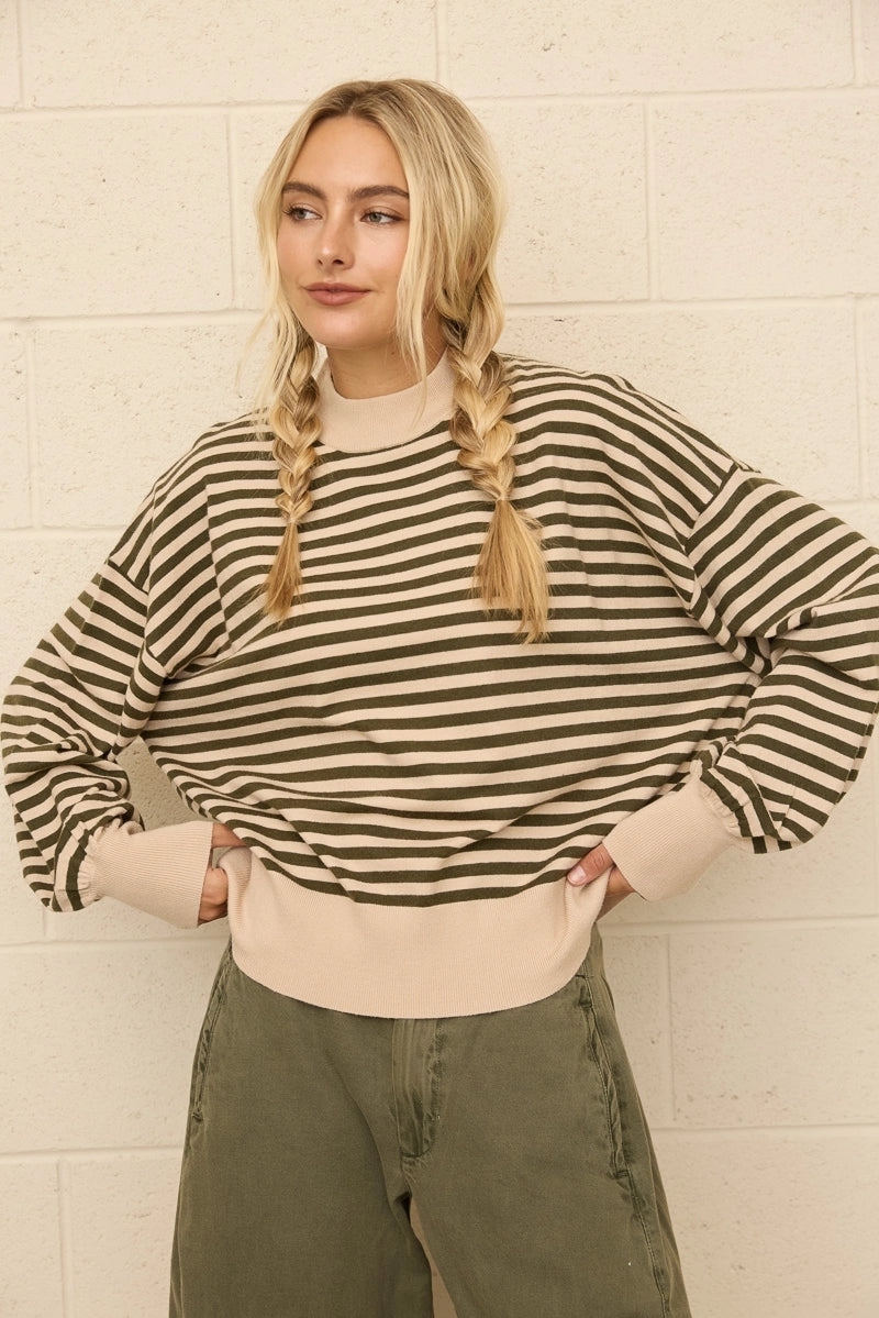 Dottie Dottié Garage - Mock Neck Sweater | Beige