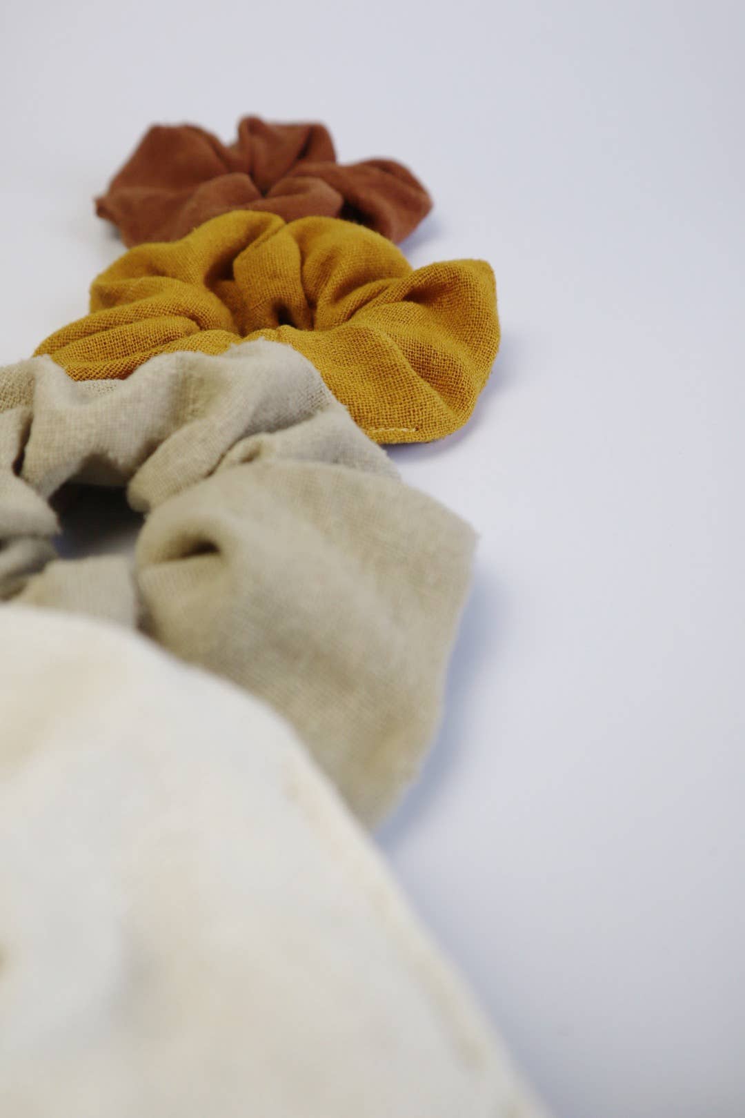 Eco Raw Studio - Raw Silk Naturally Dyed Hair Scrunchies: Terra Cotta