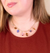 Michelle Starbuck - Charm Necklace | Lepidolite and Vintage Glass