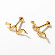 Larissa Loden - Snake Flat Back Stud Earrings