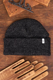 Upstate Stock - Upcycled Wool Ragg Beanie | Black Melange