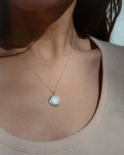 Gem & Blue -  Pearl Moon Necklace