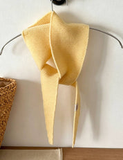 Wool Knit Triangle Skinny Scarf | Multiple Colors