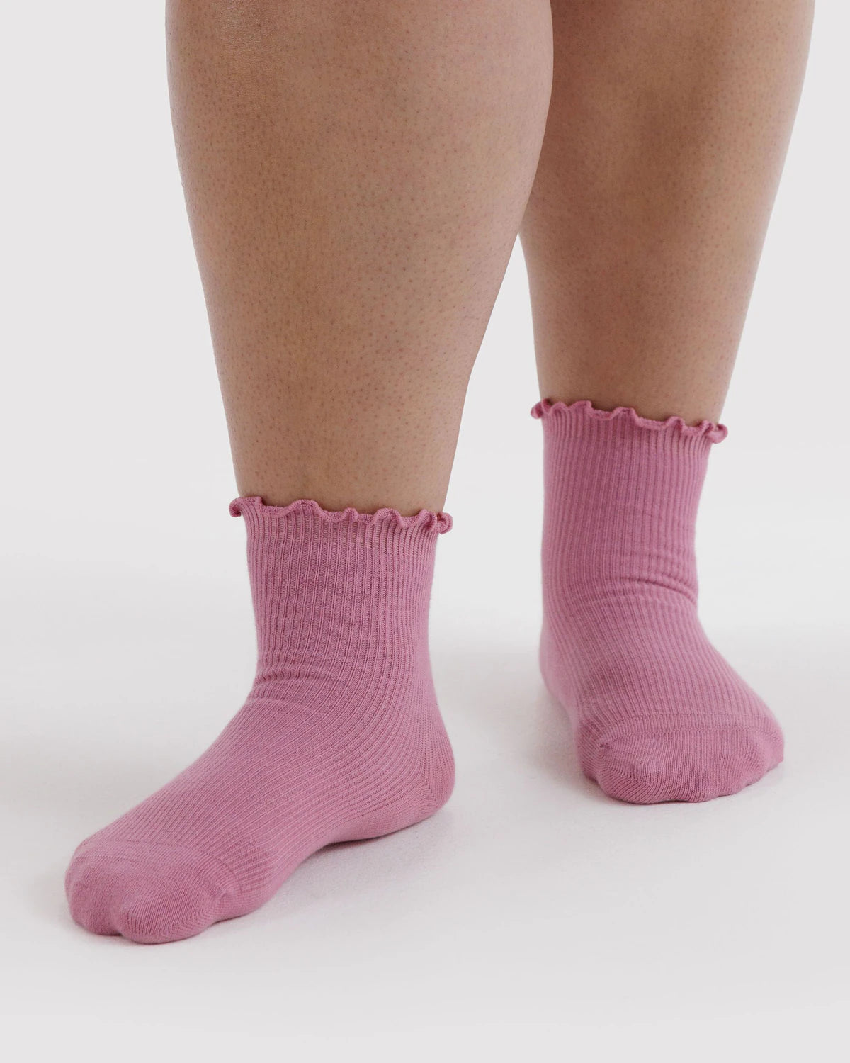 Baggu - Lettuce Edge Sock Set of 2 | Wild Plum & Cherry