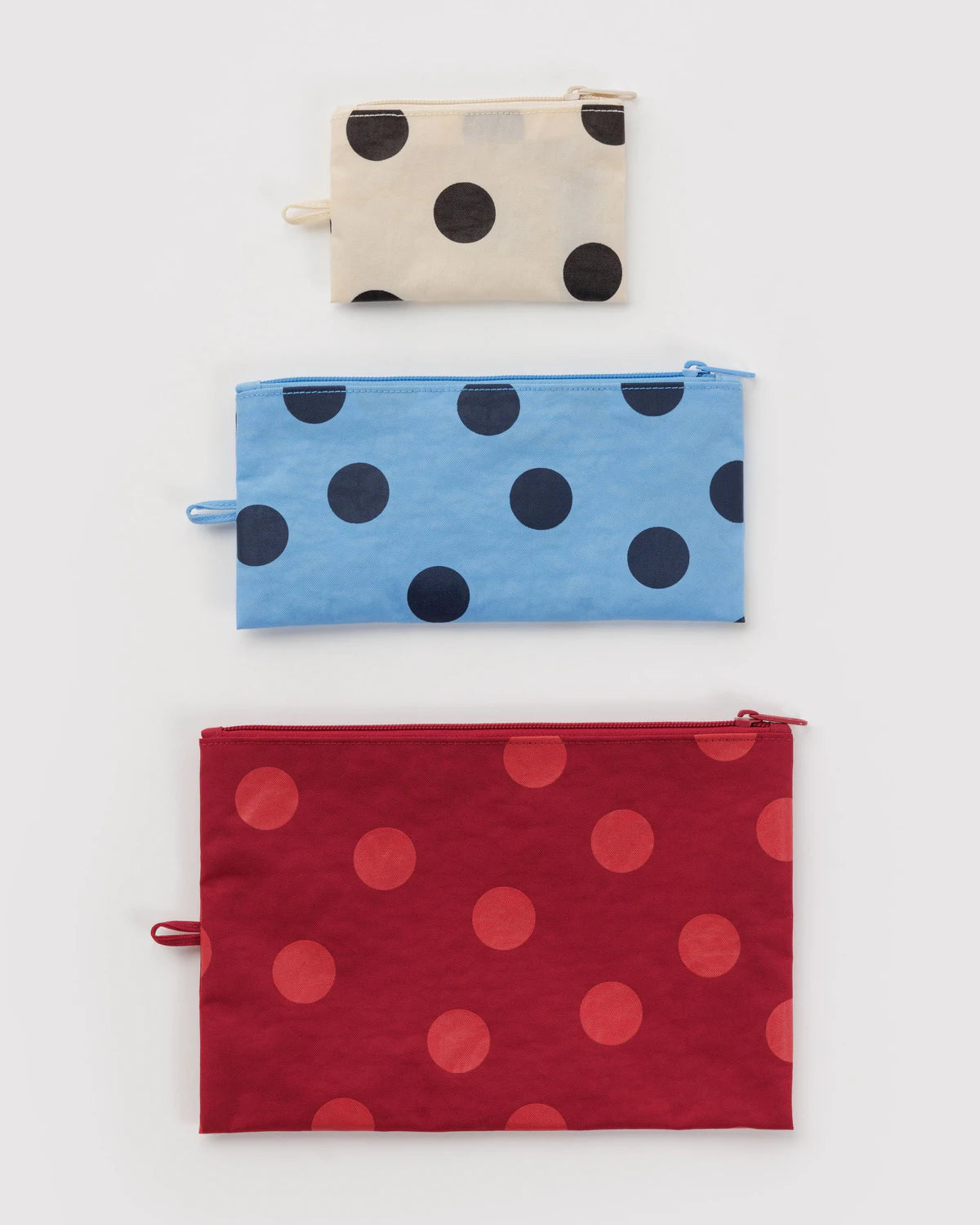 Baggu - Flat Pouch Set | Polka Dot Mix