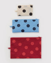 Baggu - Flat Pouch Set | Polka Dot Mix