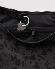 Baggu - Medium Nylon Crescent Bag | Charcoal Ditsy Floral