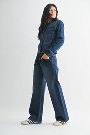 Just Black Denim - Baggy Wide Leg | Dark Denim