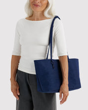 Baggu - Medium Nylon Reversible Tote | Navy Mix