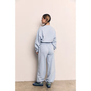 Blank Lab - Organic Cotton Terry Cropped Balloon Sweatshirt | Pale Blue