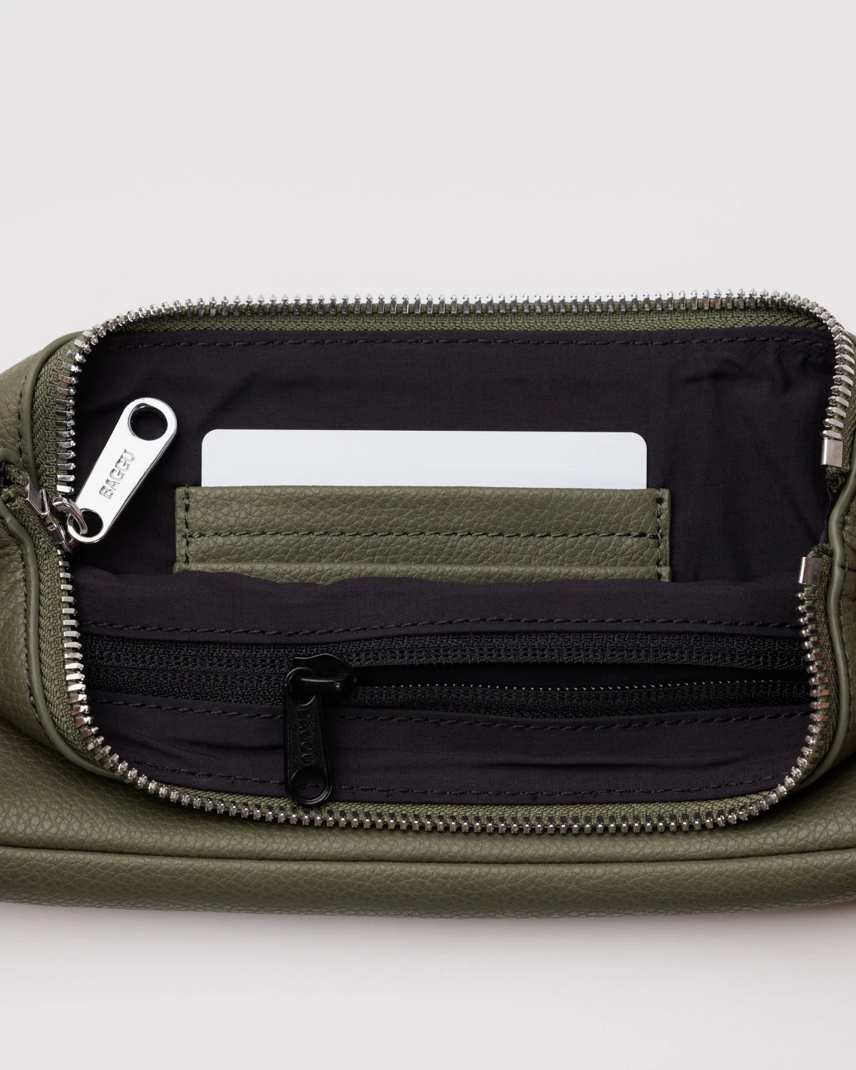 Baggu - Recycled Leather Pochette | Loden