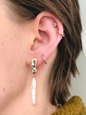 Made Community - Sculptural Stick Peal Drop Earrings