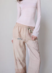 American Recycled Clothing - Embroidered Pieced Pant