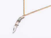 Larissa Loden - Judith Gold Abalone Utility Safety Necklace