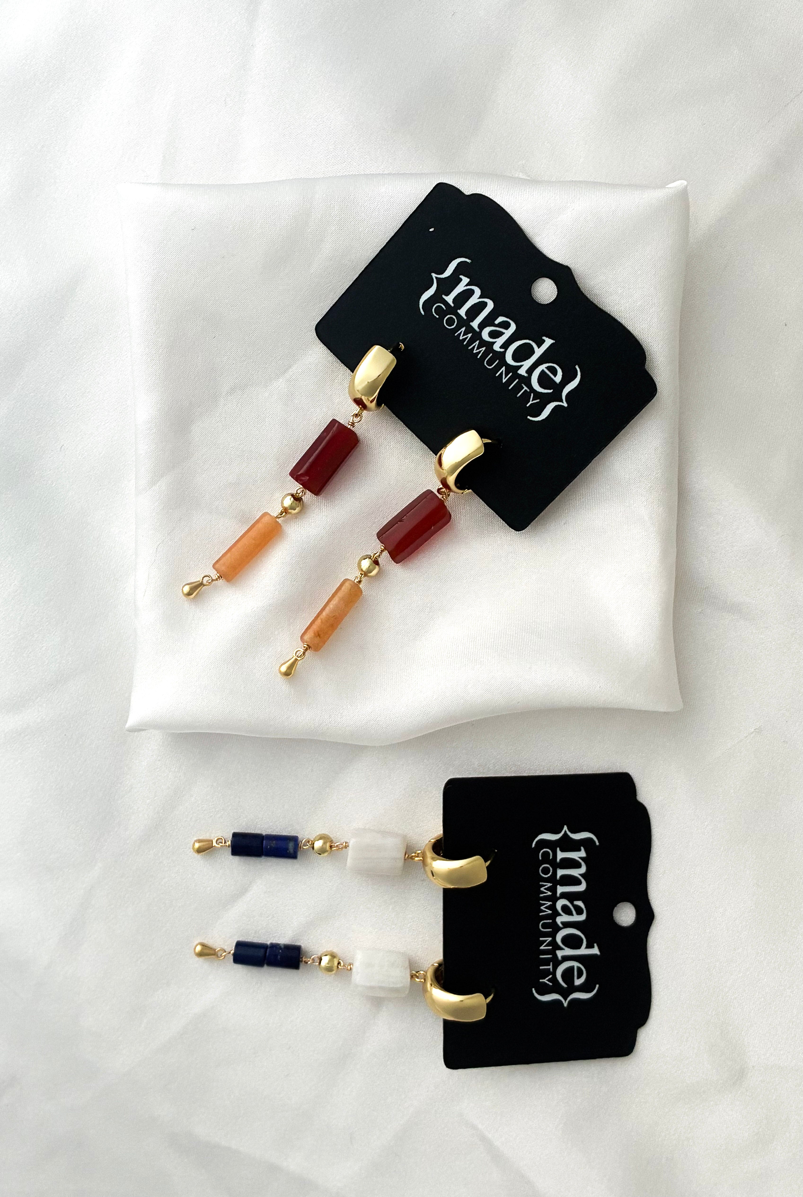 Made Community - Gem Ball Dangle Earrings