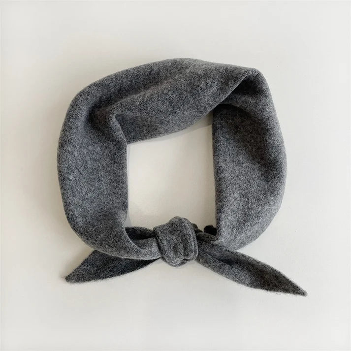 Billy Bamboo - Fuzzy Wool Cravat Scarf | Pebble Grey