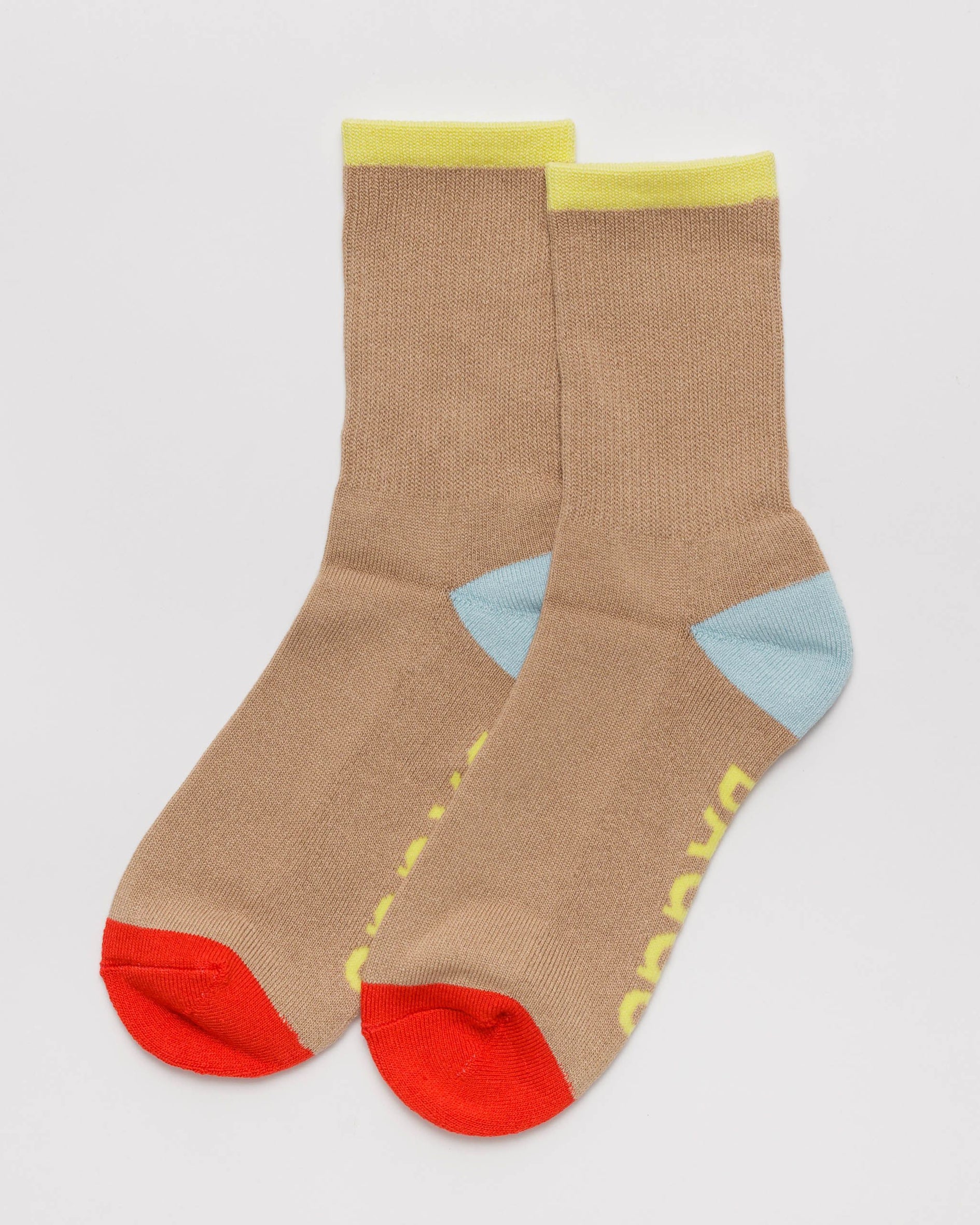Baggu - Ribbed Sock | Beige Mix