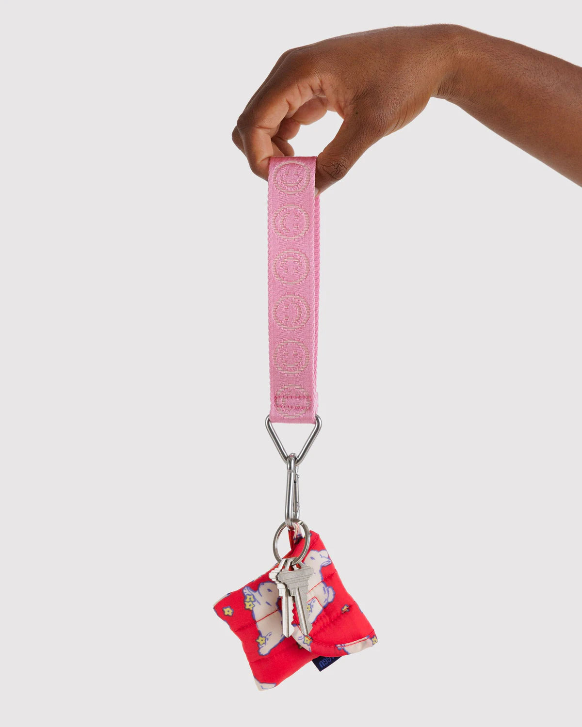Baggu - Logo Keychain | Pink Happy