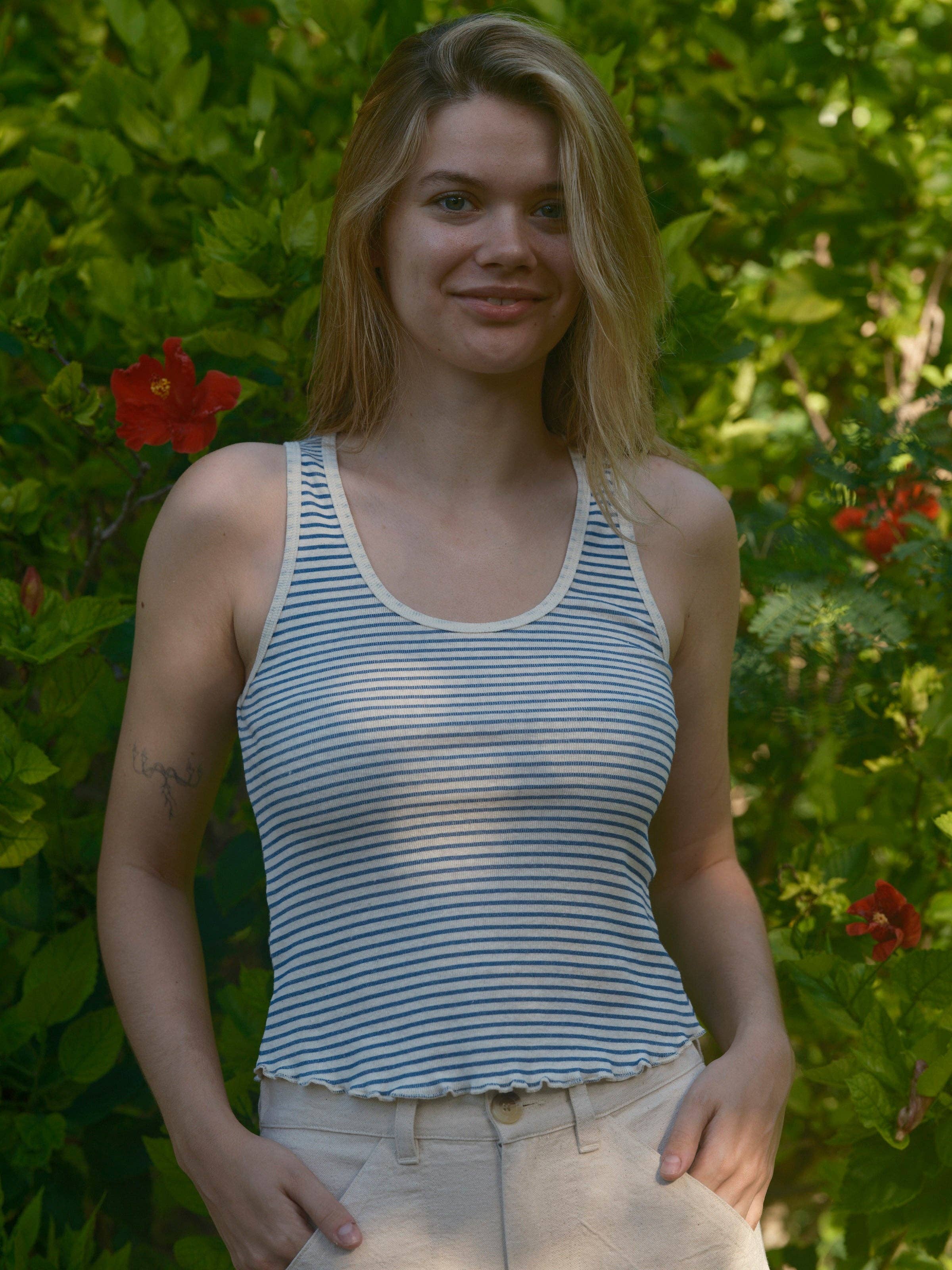 Mollusk - Hemp Tank | Indigo Stripe