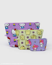 Baggu - Go Pouch Set | Hello Kitty and Friends Florals