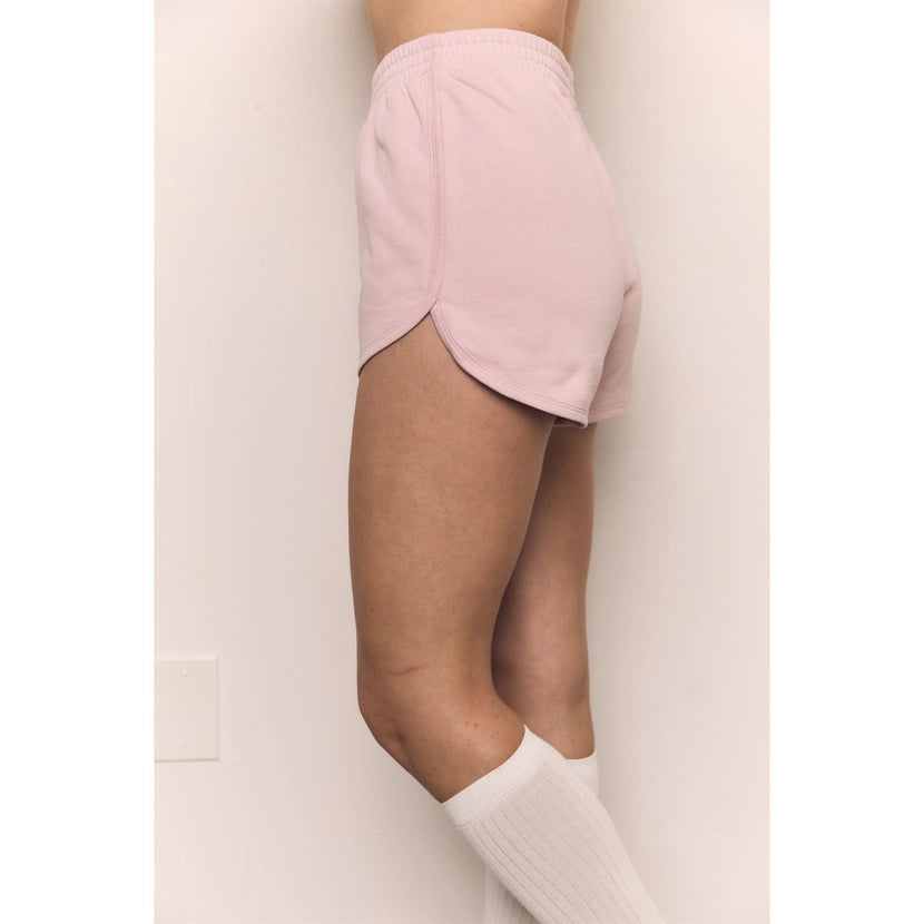 Blank Lab - Organic Cotton Terry Dolphin Shorts | Pale Pink