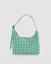 Baggu - Mini Nylon Shoulder Bag | Green Gingham