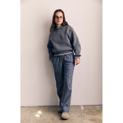 Blank Lab - Contrast Color Sweather Top | Heather Grey/White