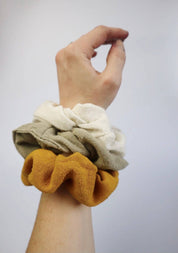 Eco Raw Studio - Raw Silk Naturally Dyed Hair Scrunchies: Terra Cotta