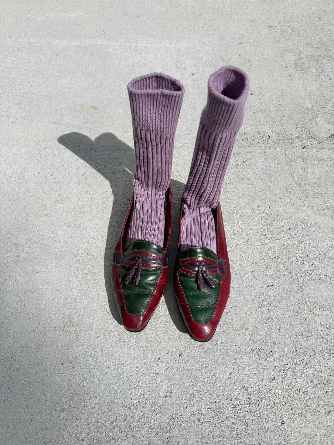 Billy Bamboo - Ribbed Cotton High Socks | Dusty Lavender
