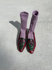 Billy Bamboo - Ribbed Cotton High Socks | Dusty Lavender
