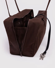 Baggu - Medium Nylon Bowler Bag | Coffee
