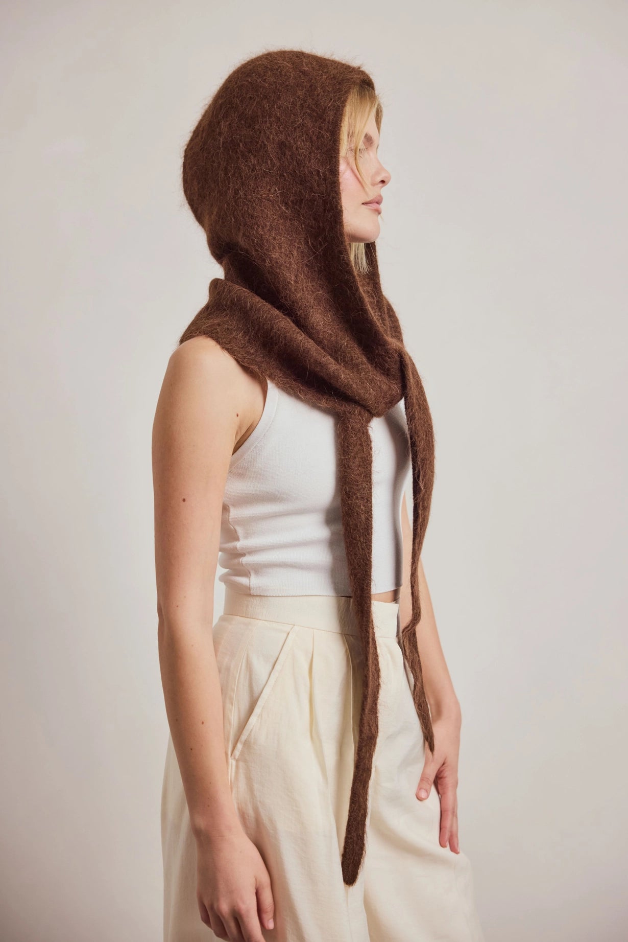 Arctic Fox & Co. - The Alpaca Hooded Scarf | Dark Coffee