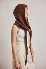 Arctic Fox & Co. - The Alpaca Hooded Scarf | Dark Coffee