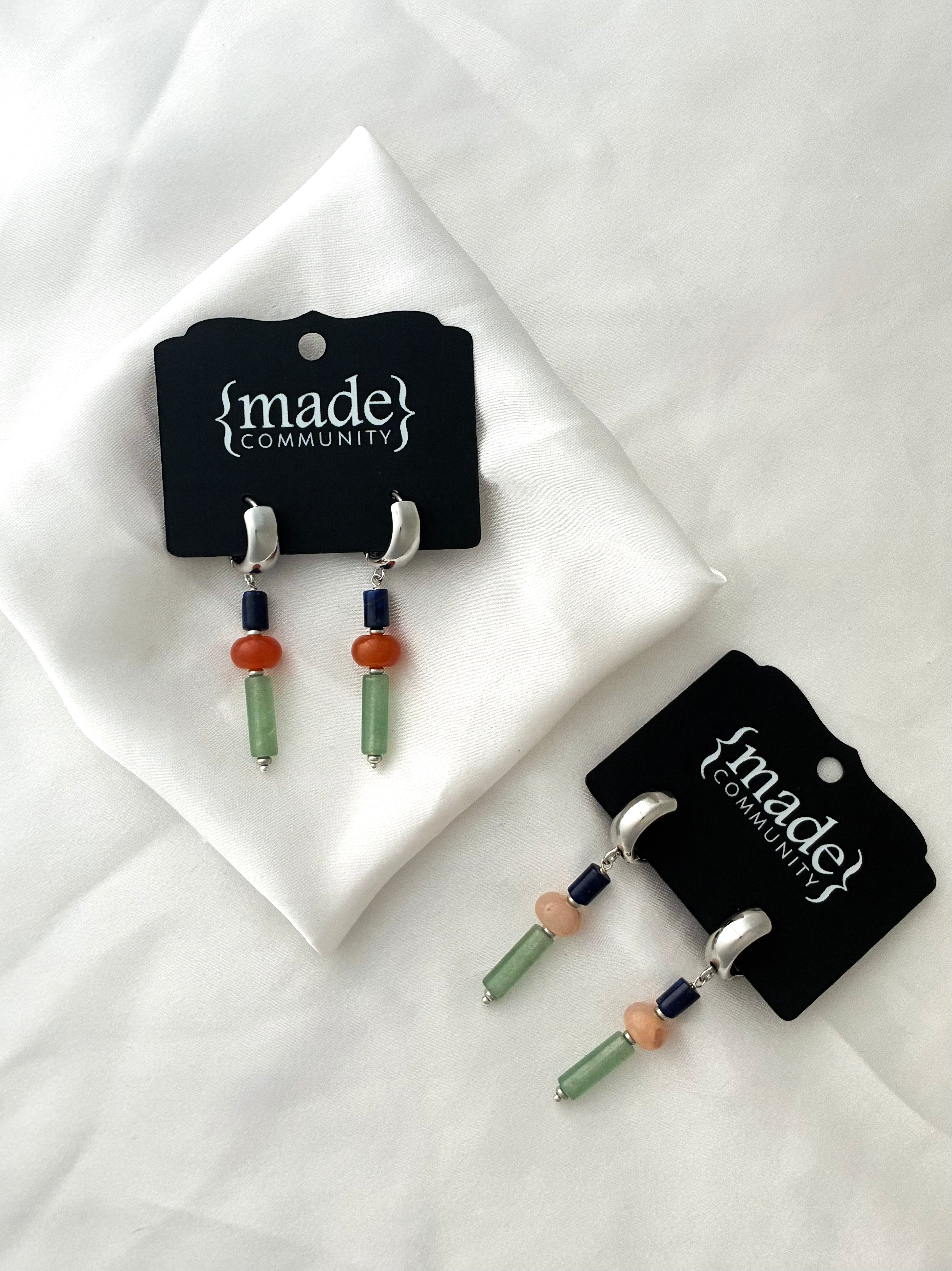 Made Community - Gemmy Stick Drop Hoop Earring